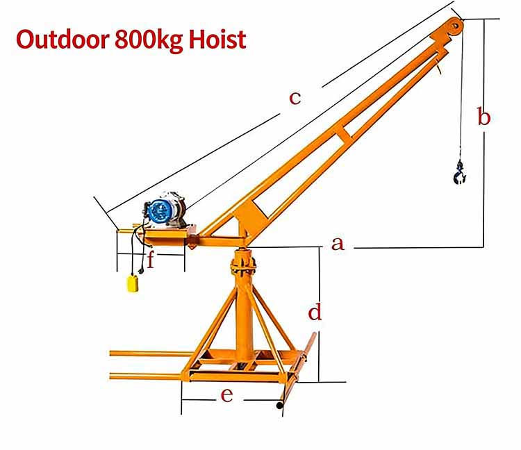 800 kg Construction Site Crane