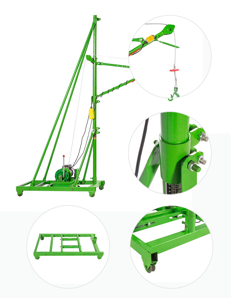 Indoor mobile mini crane detail